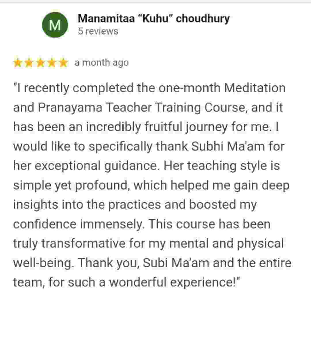 Pranayam & Meditation Review 008